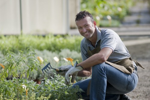 Personal protective equipment used by landscapers in Finchley